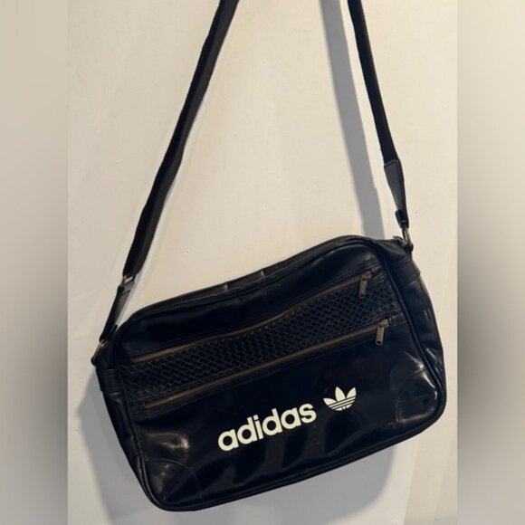 adidas Handbags - Adidas airline messenger retro crossbody gym bag braided detail large black adi